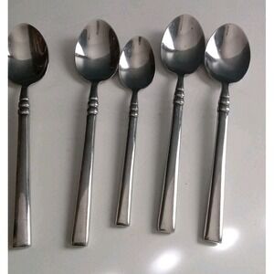 Set of 5 Stainless Steel Spoons,‎ Silverware Flatware Kitchen Utensils